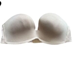 DELIMIRA Seamless Strapless Bra Beige 34C Plunge V‎ Neck Backless Convertible